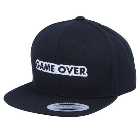Kiddo Cap - Zwart snapback Cap - Kids Game Over Black Snapback @ Hatstore