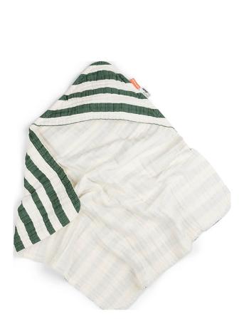 Hooded Towel Gots Stripes Patterned D By Deer