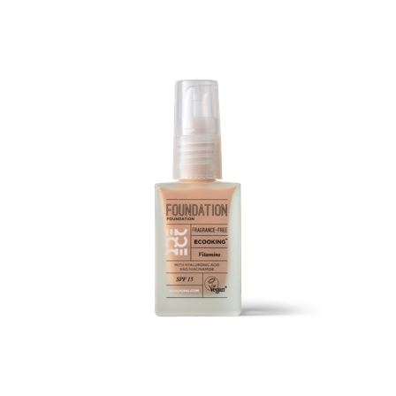 Ecooking Foundation 08 - Copper, SPF 15, Fugtgivende, Plejende med Hyaluronsyre og Niacinamid