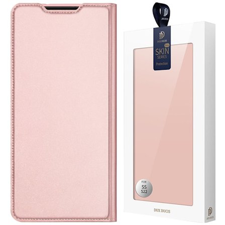 Dux Ducis Skin Pro deksel med klaff til Samsung Galaxy S22 rosa