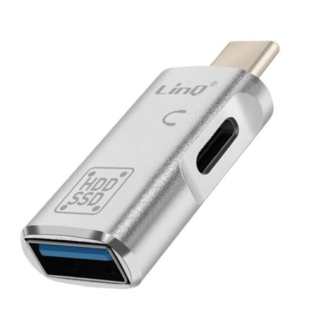 OTG USB och USB C till USB C Snabba Datatransfer LinQ Silver