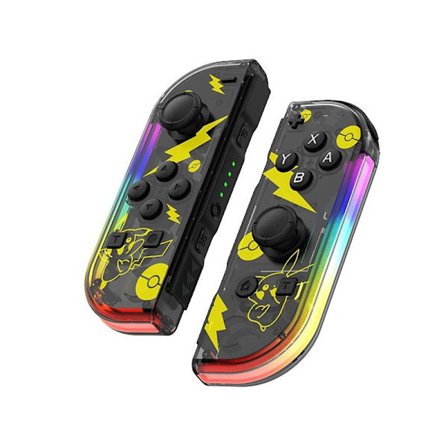 Pikachu Bluetooth Trådløs Spilcontroller, Kompatibel med Switch Controller, med Væk-op Funktion, Dobbelt Vibration, RGB Belysning