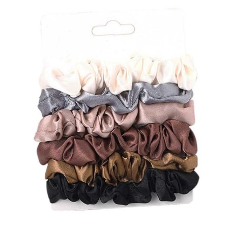 6-pack scrunchies hairnutes beige brun sort