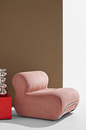 Jotex - Fotel Różowy sztruks - Archie - Kup Pastill - Meble firmy Jotex