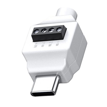 USB C Han til 5Pin/4Pin Krympe Terminal Konnektorer til Nem DIY Reparationsadapter