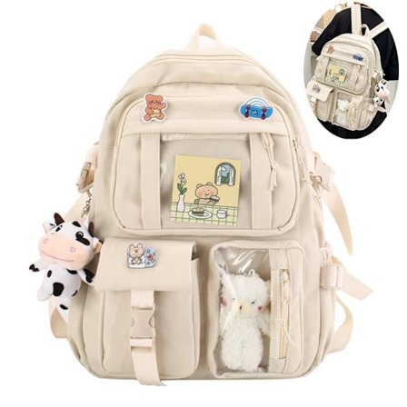 Ryggsekk 43x31 cm, Skolesekk, barneryggsekk, skoleryggsekk, skolesekk med tilbehør, for barn og tenåringer