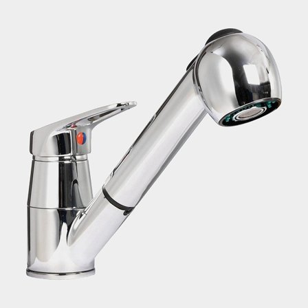 Tap shower boat, with swivel spout, chrome-plated brass