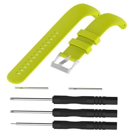 Vacker Ersättningsrem i Silikon med Verktyg för Suunto Core Sportklocka (Ljusgrön)