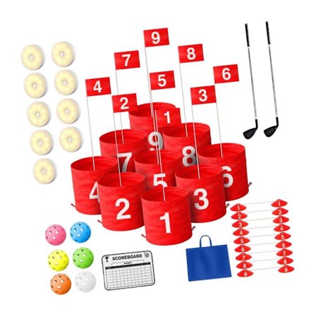 Golfspillsett Golf Chipping Spillballer for Plen Nybegynnere Familieselskap 6 Deler Bøtter-Xin