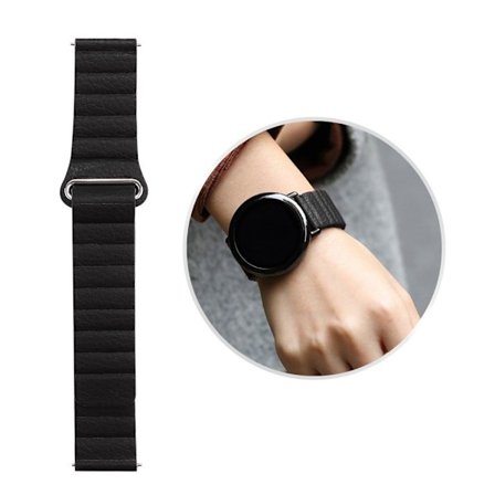 Garmin Vivomove 3S klockarmband i äkta läder - Svart