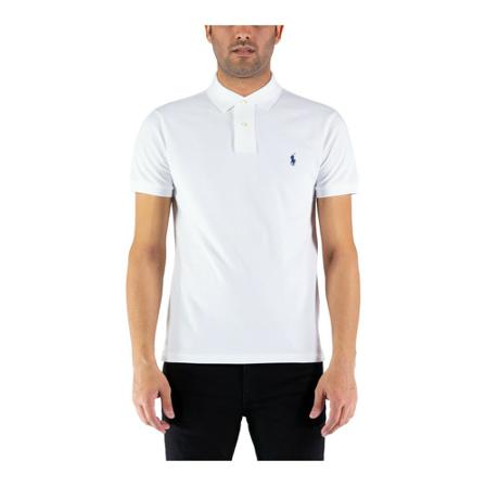 Polo Ralph Lauren, Short -sleeved pole Wit, Heren, Maat:S,elastaan