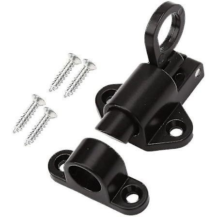 4-pakks svart aluminiumslegering sikkerhetsautomatisk vindusportlås fjærbelastet bolt låse