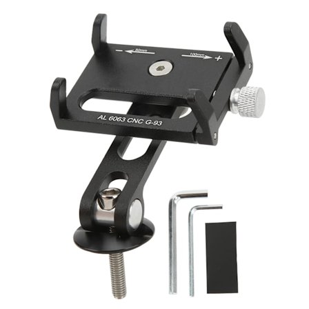 Maantiepyörän puhelinteline alumiiniseoksesta valmistettu säädettävä pyörän puhelinteline 50-100 mm leveille puhelimille GPS-ajoon