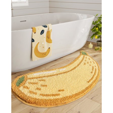 1 kpl Söpö kylpyhuoneen matto, hauska hedelmämatto, pehmeä ja pörröinen kylpyhuoneen matto, imukykyinen, liukumaton kylpyhuoneeseen, keittiöön