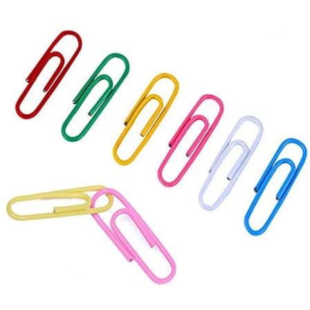 1 tommers assortert farge mini papirklipsholder, fargebelagt