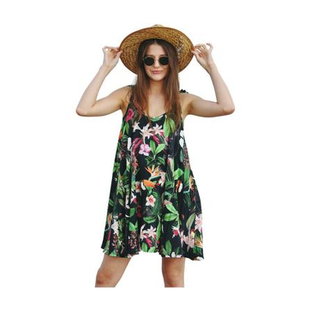JUNGMOB Sukienka Vibe Dark Monkey, kobieta, ONE SIZE, Zielony