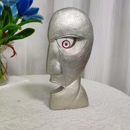 2X The Division Bell Hovedstatue Kreativ Harpiksstatue Dekorativ The Division Bell Hodeskulptur