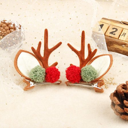 Fire nye internett-røde Sen julehårklips ornamenter Tedd