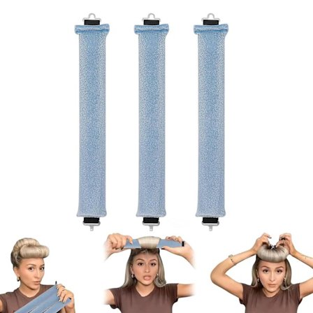 SBSGV 3-pakning Varmefritt Hårkrøllsett, Fleksible Varmefritt Hårruller i Sateng for Langt Hår, Myke DIY Bølge Hårruller Stylingverktøy for Langt 