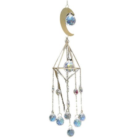 Krystal Solskærm Med Kæde Vedhæng Dekoration Til Vindue Hjem Have Bil