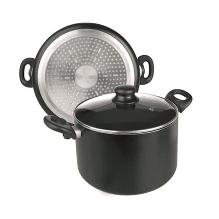 IBILI - Kasse med glaslåg, aluminium, 20 cm, non-stick, induktionskompatibel