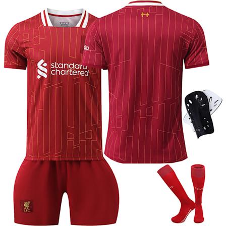 24-25 Liverpool-paita nro 11 Salah 9 Firmino 66 Arnold 10 McAllister jalkapallopaita Ei numeroa sukat ja suojavarusteet No-number socks and protective