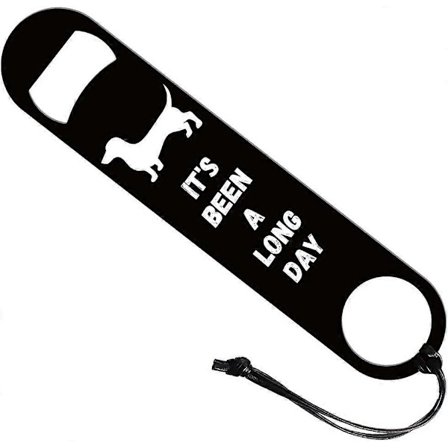 Det har vært en lang dag Flaskeåpner Hundetema Ølflaskeåpner Rustfritt stål Bar Flaskeåpner Bar Nøkkel for Bartender Flat Flaskeåpner (FMY)