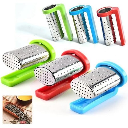 Te-infusionsfilter i rostfritt stål, te-set, tebladssil, diffusor