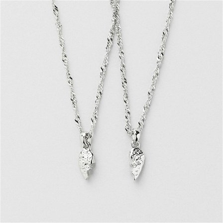 Valentina Heart Halsband - Sterling Silver - Safira