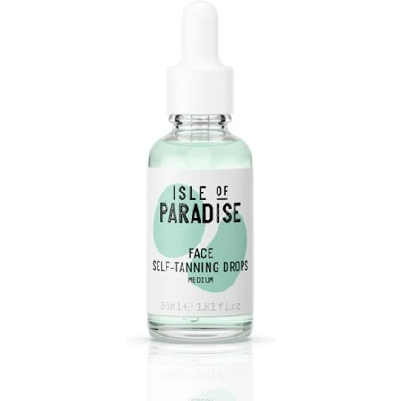 Isle of Paradise Selvbrunende Dråber til Ansigtet Medium (30 ml) Tilsæt Selvbrunende Dråber til Din Hudpleje Naturlig & Vegansk