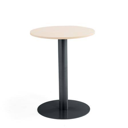 Säulentisch ALVA, Ø 700 x 900 mm, Birke/anthrazit