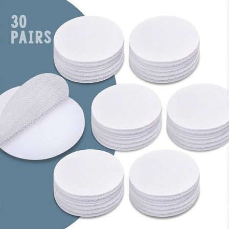 Pyöreä Velcro 5cm, 30 paria pyöreää Velcroa 50mm