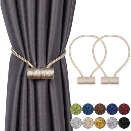 2 sett med magnetiske gardinholdere, 16 tommers gardinklips
