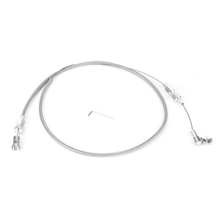 Yleiskäyttöinen ruostumattomasta teräksestä punottu kaasuvaijeri 36 tuumaa sopii Chevy Ford 350 302 SBC