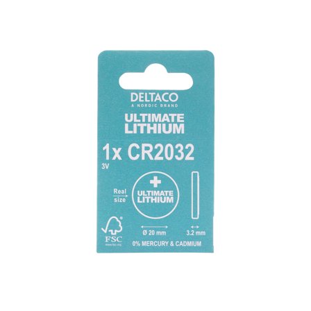 Deltaco Ultimate batteri x CR2032 - Li