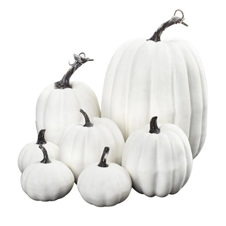 Halloween Simulering Pumpor Dekoration Set 7PCS Simulering Pumpa Modell Konstgjord Pumpa Dekoration Falsk Pumpa Spricka