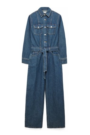 Naomi Anwer x NA-KD Denim Oversized Jumpsuit - Buksedragt - Blå - EU 38