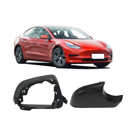Bil Venstre & Højre Side Spejl Nedre Dæksel Med Stel Sort For 2017-2021