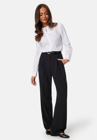 Bubbleroom - Milla Slim Fit Shirt - White - Kläder