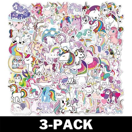 50 Stycken Unicorn Stickers / Enhörningsklistermärken