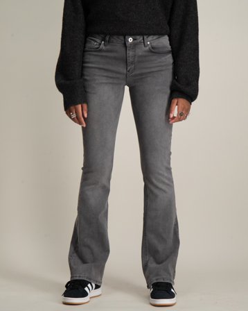 Grunt Texas Low Flare Grey Grijs Jeans Meisjes - Kids Brand Store
