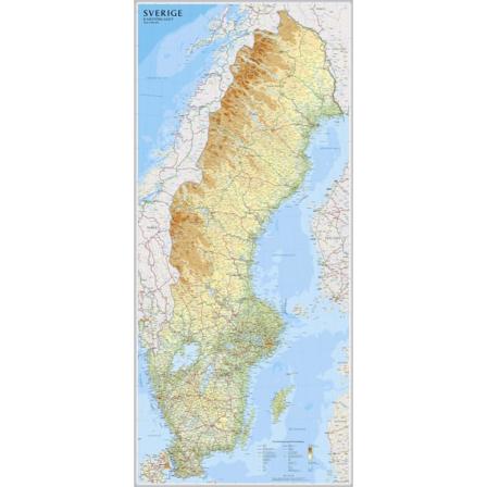 Sverige väggkarta Kartförlaget, 1 9789189427556
