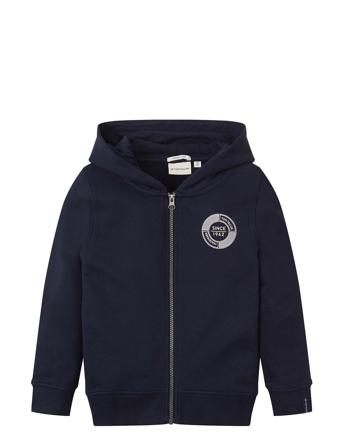 Printed Sweatshirt Jacket Navy Tom Tailor