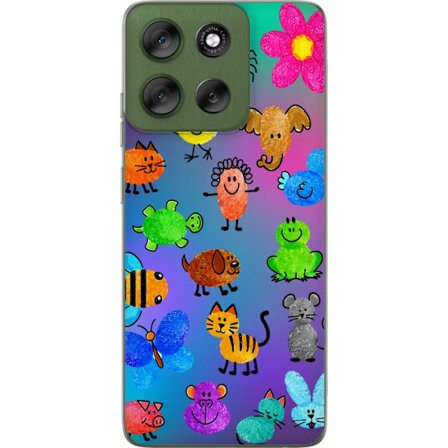 Kompatibel Mobilcover til Motorola Moto G56 Little Scribble Friends