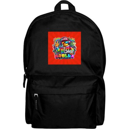 Ryggsäck för Barn | Lätt och Praktisk Roblox Gamer Rainbow med färgglad figur och spelkontroll livlig och rolig design för gamingentusiaster