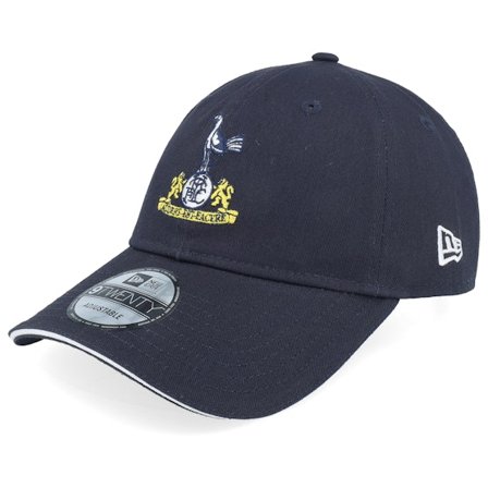 New Era - Football Blauw unconstructed Cap - Tottenham Hotspur Retro 9TWENTY Navy Dad Cap @ Hatstore