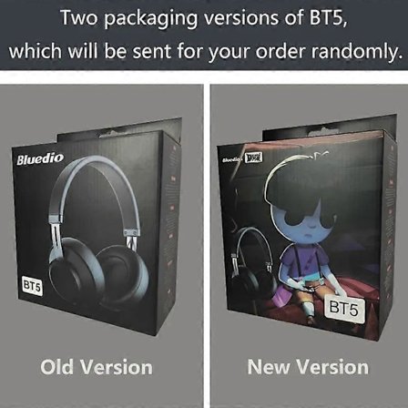 Bluedio BT5 trådlösa hörlurar bluetooth headset trådbundna over ear sport headset 57mm drive 15-20h speltid mikrofon för telefoner