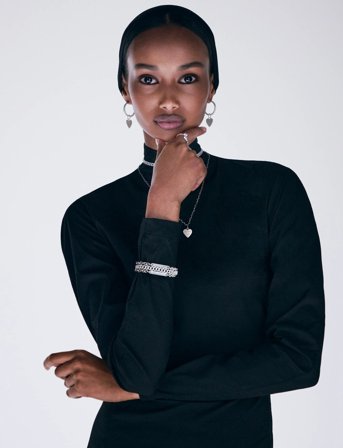 Pandora Cuban Chain Sterling Silver Necklace With Clear Cubic Zirconia - Silver - 45 CM