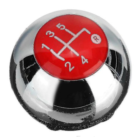 5-trins Gearskifte Knob til Fiat 500 2012-2018 Krom+rød 55344048