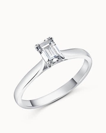 Solitaire Ring Andrea 950 Platinum 0.50 Carat Natural Diamond - Emeraldslipad Diamond - Engagement Rings & Wedding Rings from Vanbruun